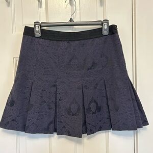 Rebecca Taylor Lace Skater Skirt in Deep Blue